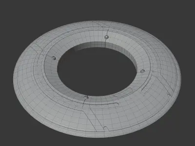 Tron Legacy identity disk Low-poly 3D model