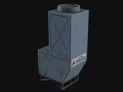 Air Conditioner Unit and Refrigeration Machine Game Ready Low-poly 3D model 8