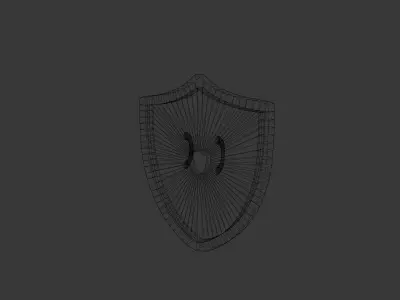 Wooden Shield Low-poly 3D model purchase