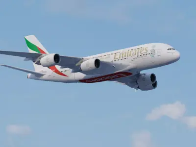 Airbus A380 Low-poly 3D model buy
