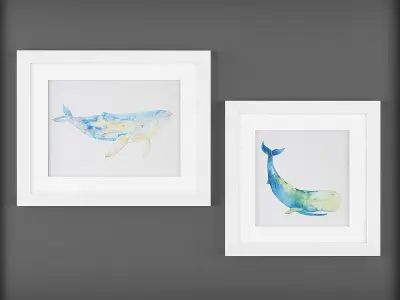 Picture Frames  Low-poly 3D model