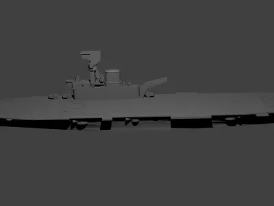 British Aircraft Carrier Hermes 3D print model