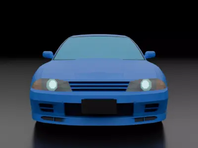 NISSAN Skyline R32 GT-R 1989-1994 Low-poly 3D model