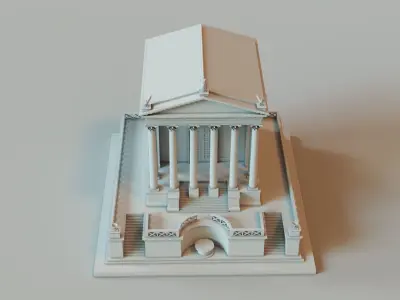 Temple 3D printable model 3D print model