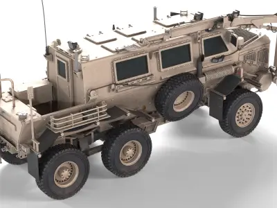Buffalo MRAP Vehicle Low-poly 3D model
