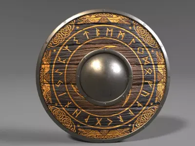 Viking Shield  Low-poly 3D model