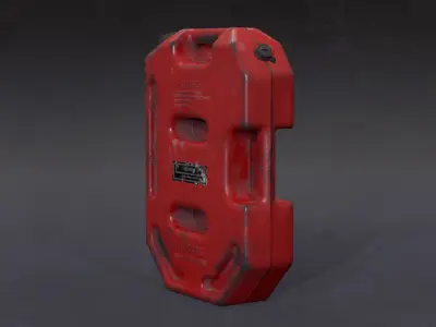 Old Plastic Jerry Can 10L   Low-poly 3D model Low-poly 3D model