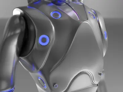Futuristic Robot Free 3D model