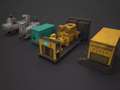 Generator Collection Low-poly 3D model