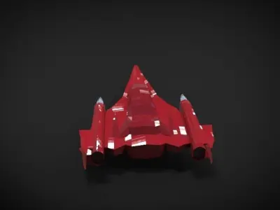 Z10 Spaceship Low-poly 3D model