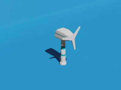 Wind Turbine Free low-poly 3D model purchase