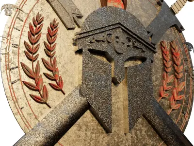 Spartan Shield 3D model 3D model purchase