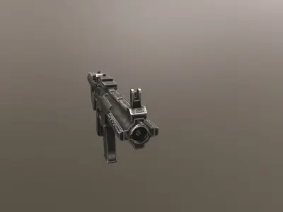 M4A1A gun Low-poly 3D model