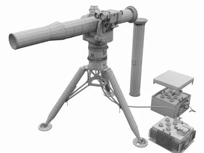 Tow Missile Launcher Low-poly 3D model
