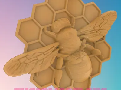 Bee 3D MODEL STL FILE FOR CNC ROUTER LASER 3D print model