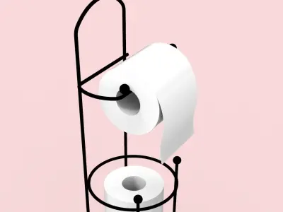 Toilet Paper Holder Stand 3D model