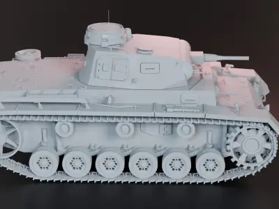 PzKpfw III - Panzer 3 Ausf E Print Ready 3D model 3D print model
