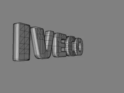Iveco Logo Not Textured Free low-poly 3D model