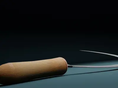 Sickle Low-Poly model reaping hook Low-poly 3D model