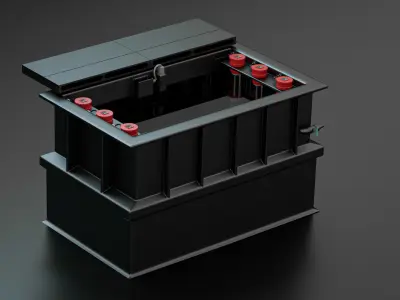 industrial bathroom 3D model