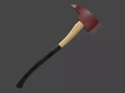 Fire Axe Free low-poly 3D model