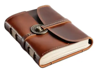 Vintage Leather Journal with Clasp Low-poly 3D model
