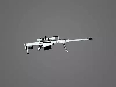 Sniper Barett M82A1  Low-poly 3D model