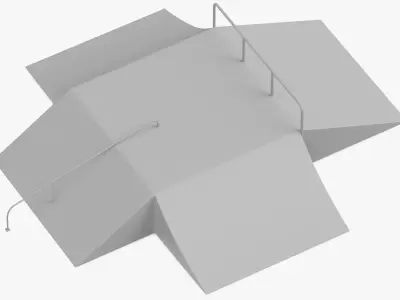 Skate Ramp - Fun Box 02 Free 3D model