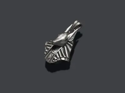 Egyptian Anubis head pendant 3D print model
