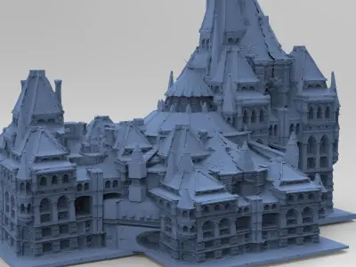 Minister for magic Grand Town Kit bash 2 3D model