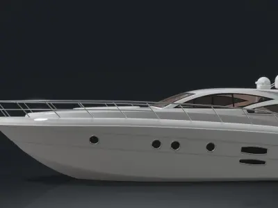 Yachts Speedboats Low-poly 3D model