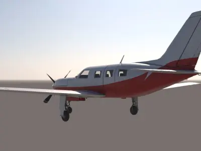Small Plane Low-poly 3D model