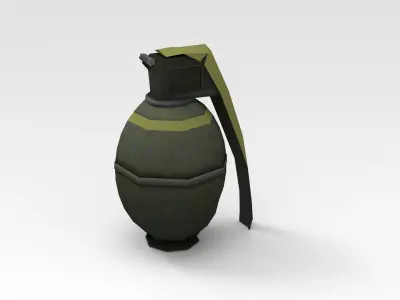 Grenade Low-poly 3D model 7