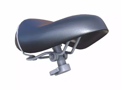 Bicycle Seat Low-poly 3D model 2