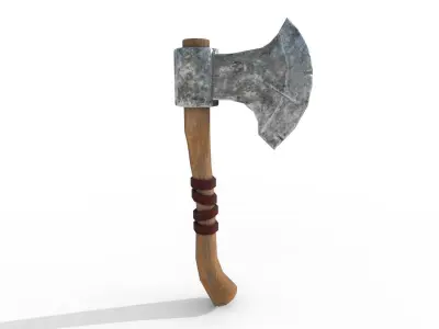 Wooden Axe Low-poly 3D model Low-poly 3D model