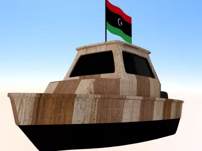 Libya Fishing Boat 3D model
