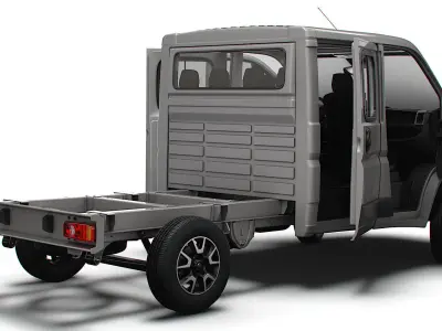 Opel Movano Chassis Truck CrCab 3450WB HQInterior 2023 3D model