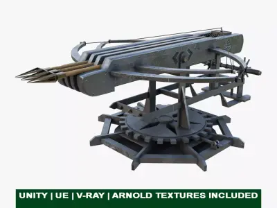  Ballista Weapon GameReady Low-poly 3D model