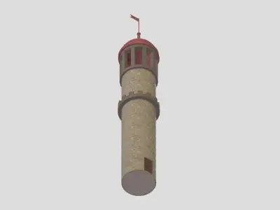 Medieval Castle Module 08 Low Poly PBR Realistic Low-poly 3D model