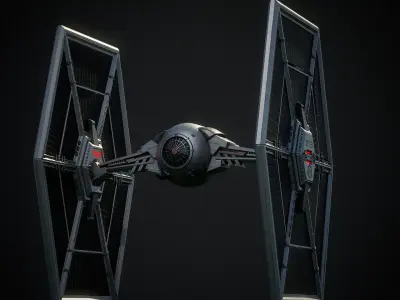 Tie Fighter Low-poly 3D model purchase