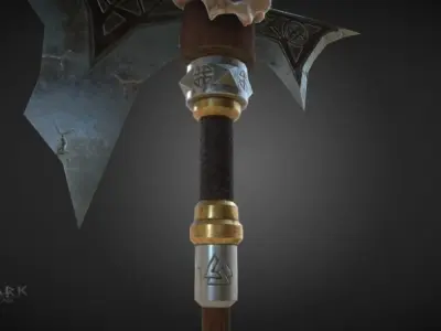 The Viking Axe of Destruction  Low-poly 3D model