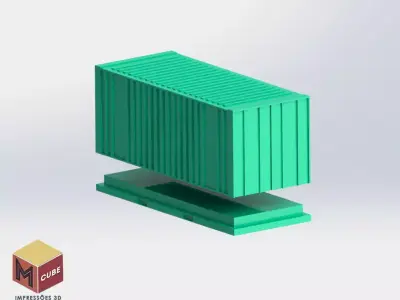 Container for Train - Escale 1 to 87 3D model