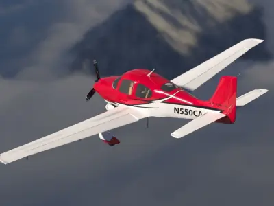 Cirrus SR 22 high detailed model low poly Low-poly 3D model