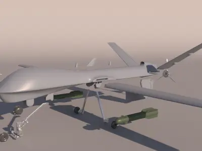 Predator UAV for 3Dprint 3D print model