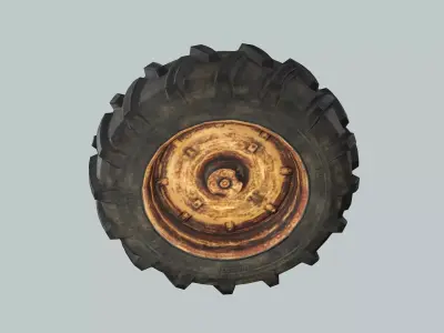 Truck Wheel BB Low-poly 3D Model Low-poly 3D model