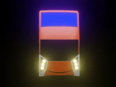 Double Decker Bus Low-poly 3D model