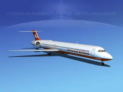 Douglas MD-80 Universal Airlines 3D model
