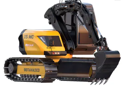 EXCAVATOR MECALAC 15 MC 3D model