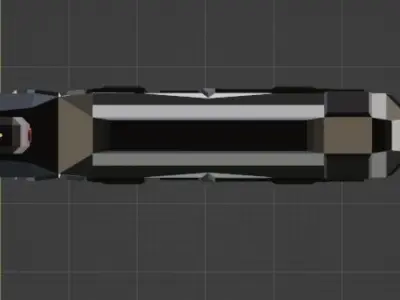 Space Gun-YBR Free low-poly 3D model