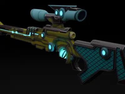 SNIPER RIFLE Low-poly 3D model purchase